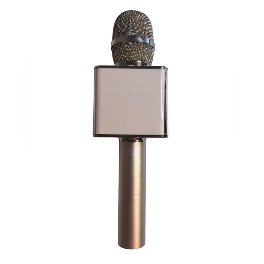SHARPER IMAGE Bluetooth Music Stream Karaoke Microphone Built-in Speaker white